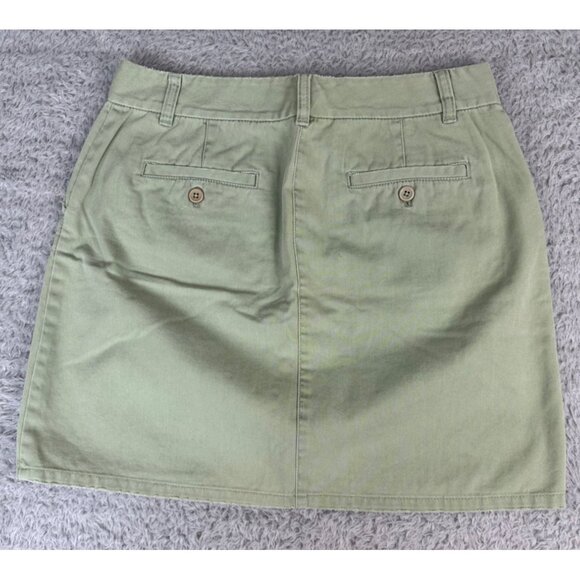 J.Crew Womens Small Sage Green Skirt With Floral Lining & Zipper Y2K NWT - Picture 3 of 10